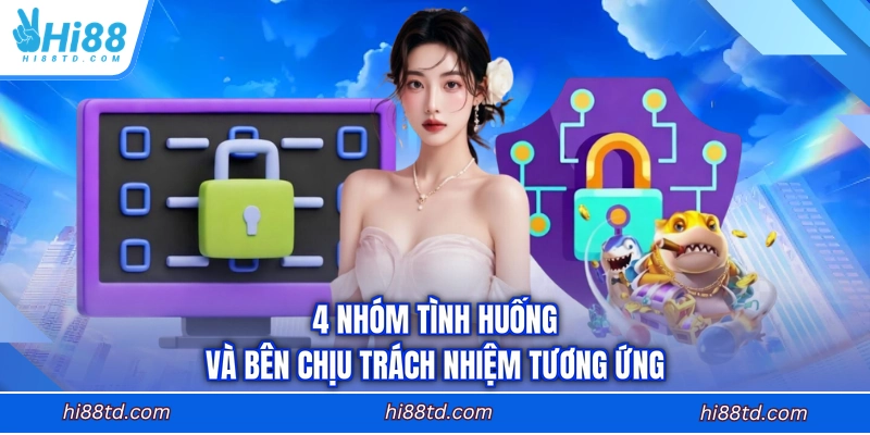 4 nhóm tình huống và bên chịu trách nhiệm tương ứng