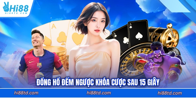 Đồng hồ đếm ngược khóa cược sau 15 giây