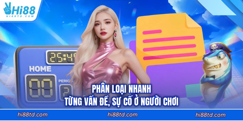 Phân loại nhanh từng vấn đề, sự cố ở người chơi