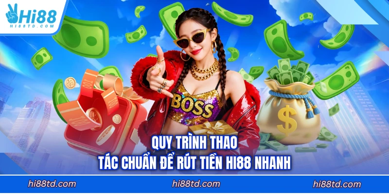 Quy trình thao tác chuẩn để rút tiền HI88 nhanh