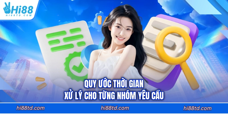 Quy ước thời gian xử lý cho từng nhóm yêu cầu